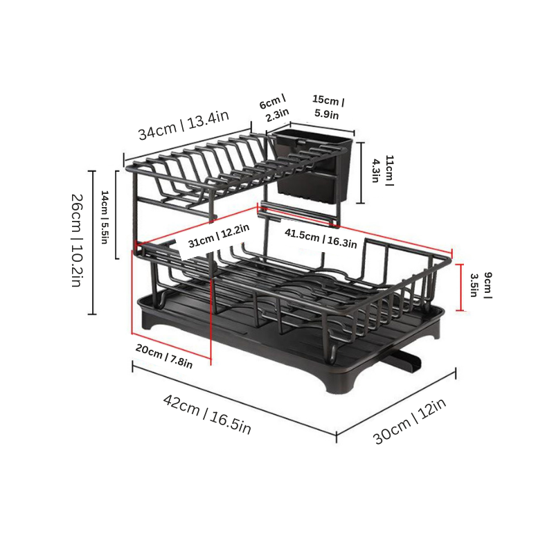 High-Quality Stainless Steel Dish Drying & Organizer Rack