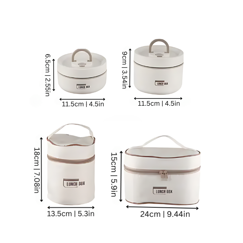 Premium Leak-Proof Stainless Steel Lunch Box Set