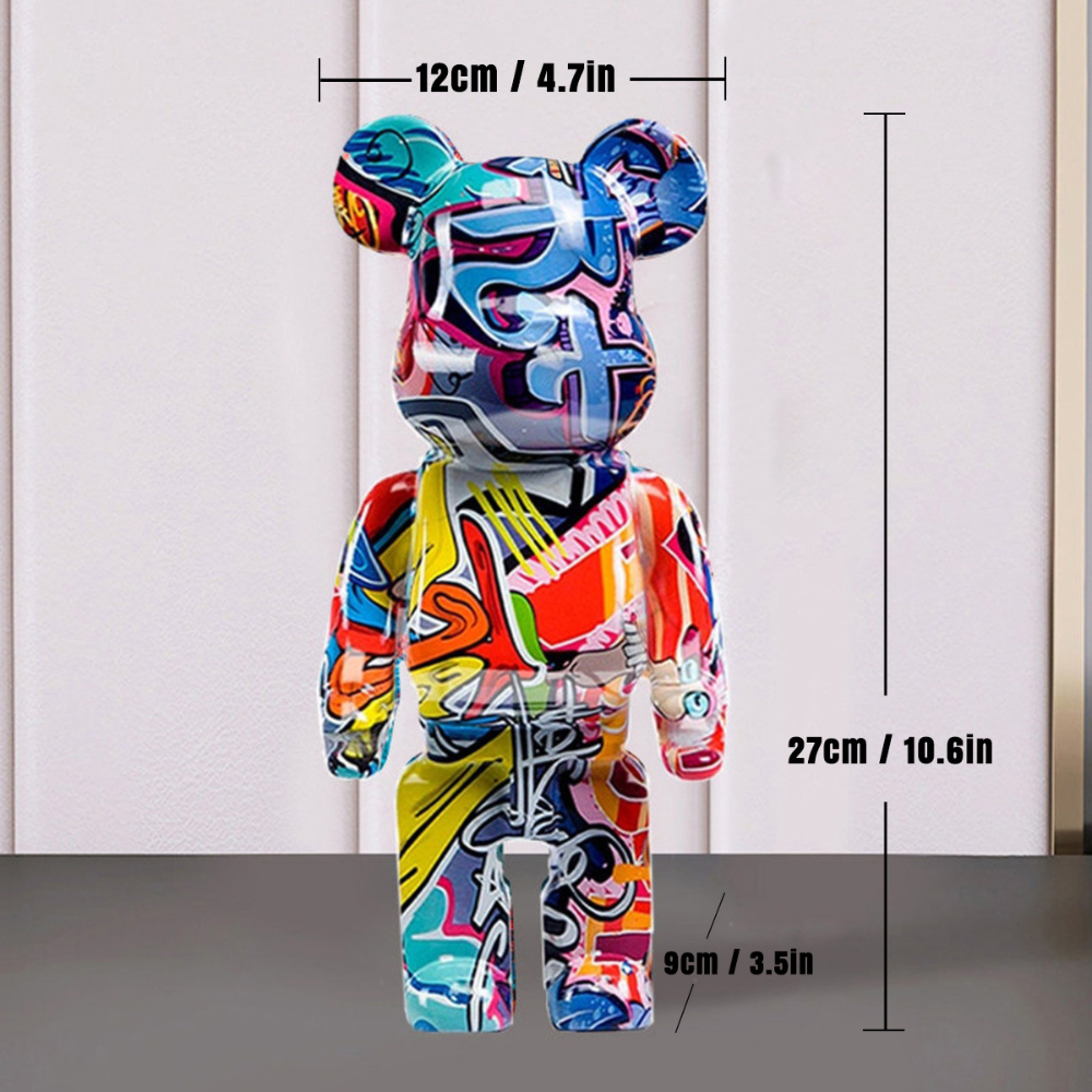 Graffiti Sculptural Bear Figure