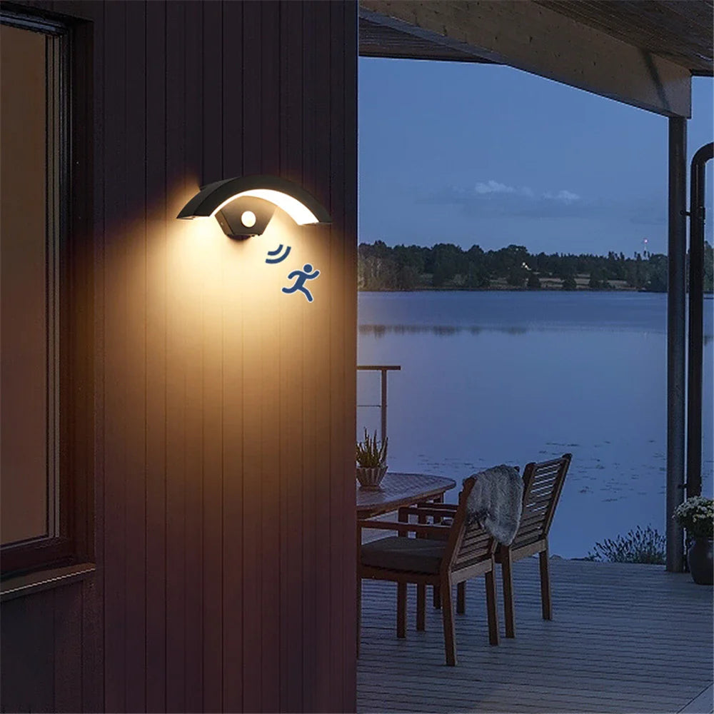 Elegant Curve Waterproof Outdoor Wall Light