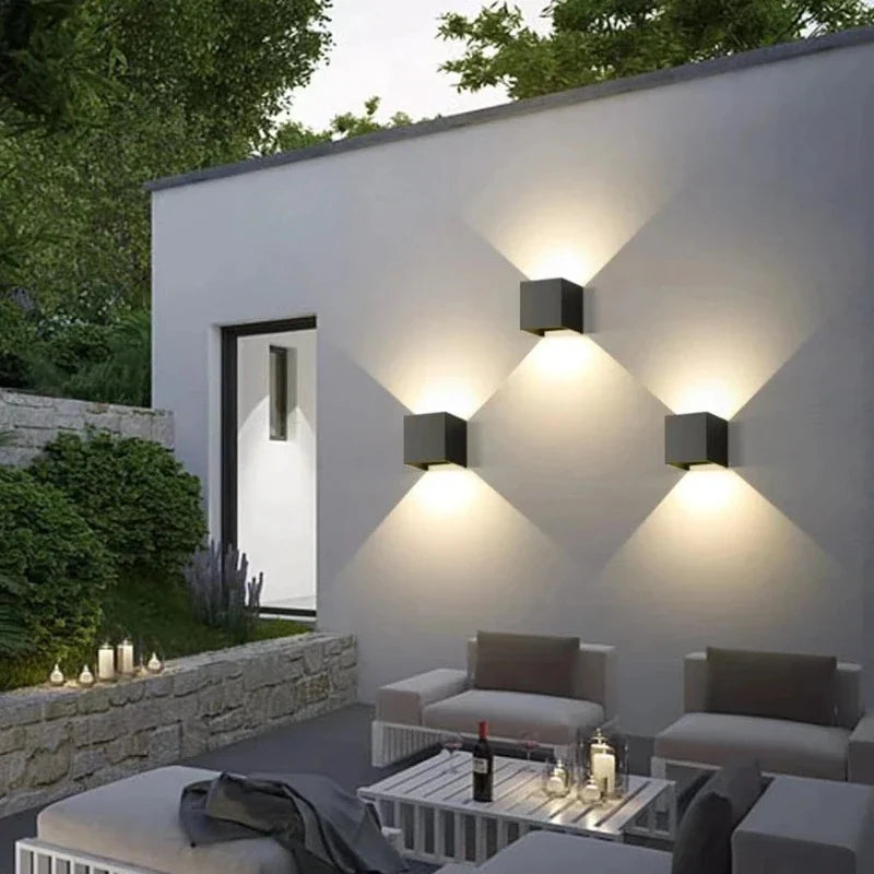 Halo Box Outdoor LED Wall Lights