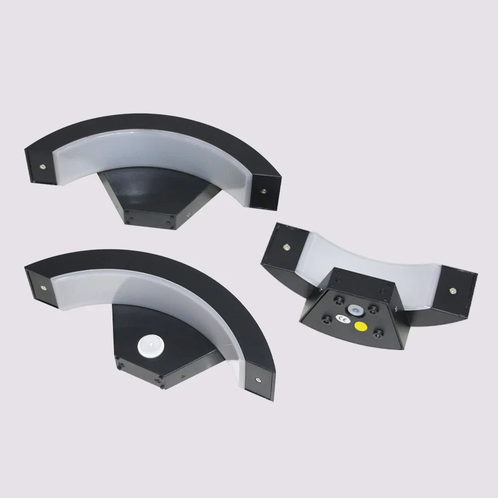 Refined Arc Glow Outdoor Sensor Wall Light