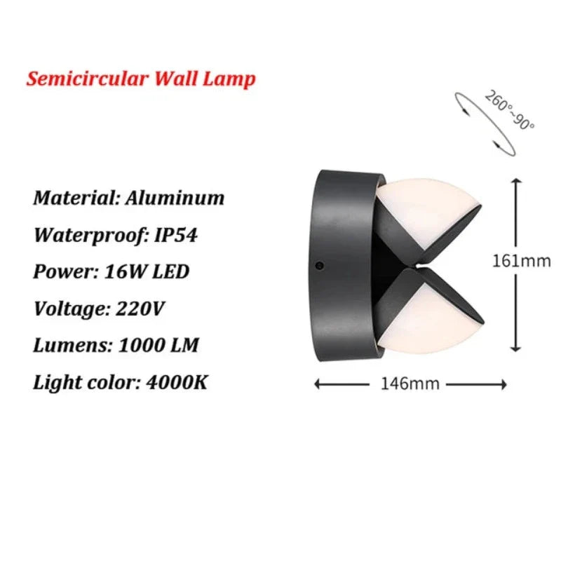 Modern Glow Outdoor LED Wall Light
