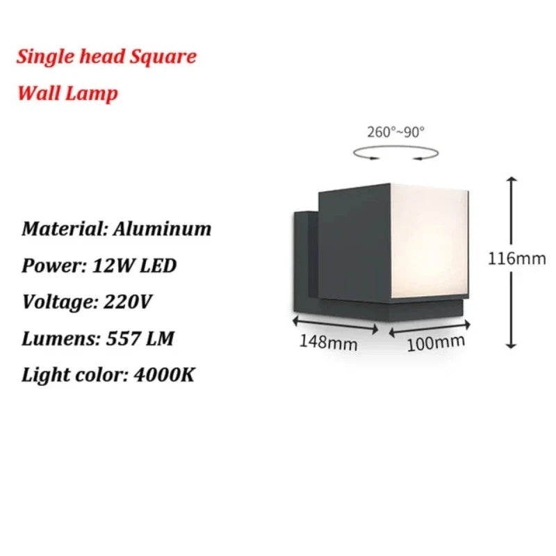 Modern Glow Outdoor LED Wall Light