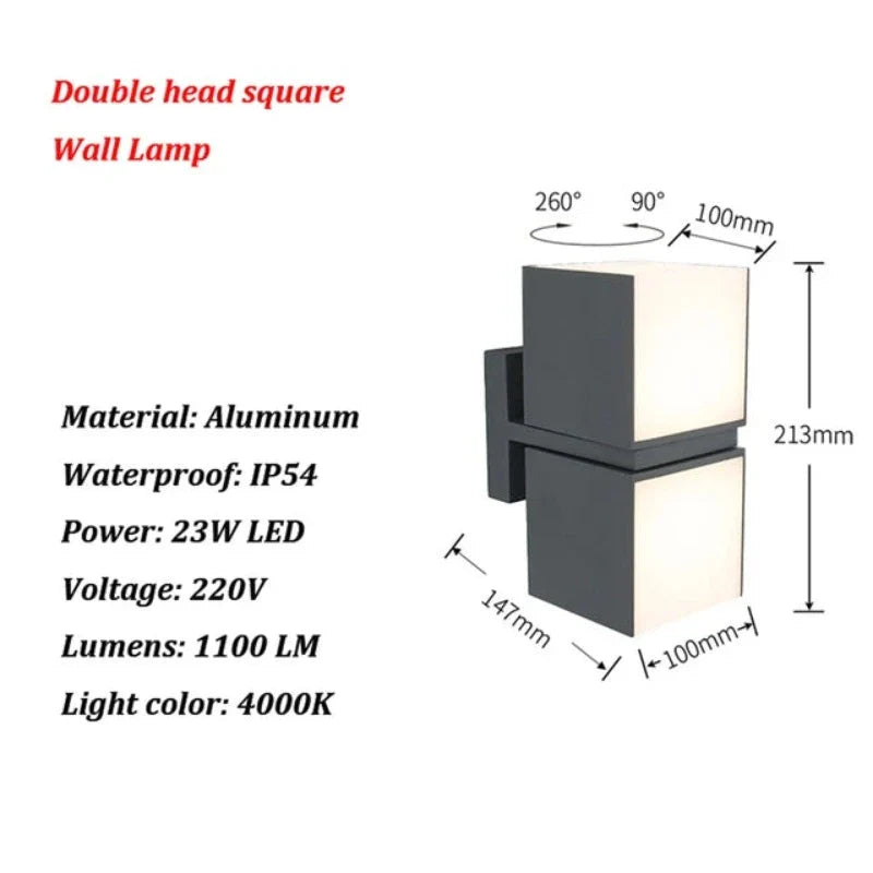 Modern Glow Outdoor LED Wall Light