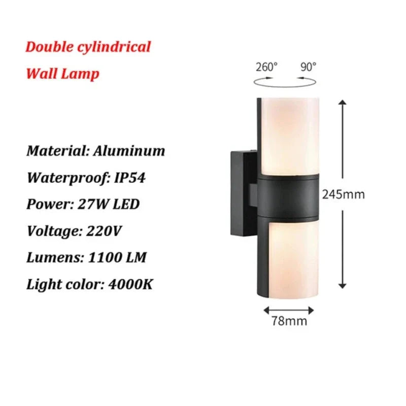 Modern Glow Outdoor LED Wall Light