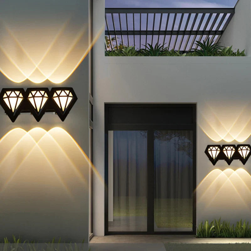 Radiant Diamond Outdoor Wall Light