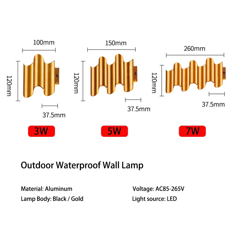 Modern Radiance Metallic Wall Light