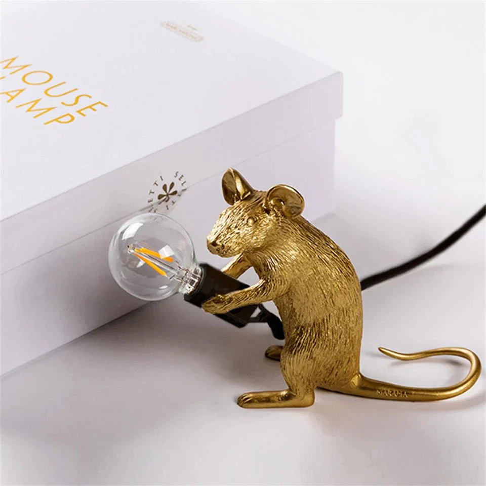 The Glimmer Mouse Art Deco Table Lamp