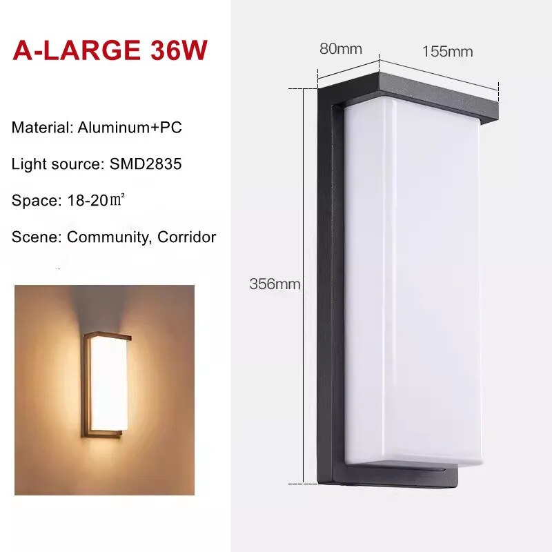 Elegant Weatherproof LED Outdoor Wall Light