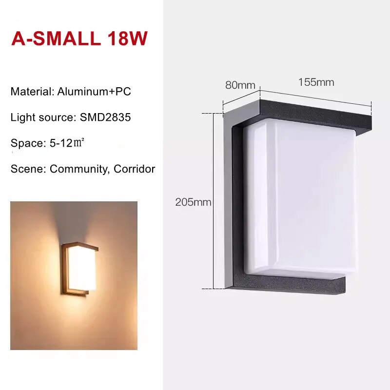 Elegant Weatherproof LED Outdoor Wall Light