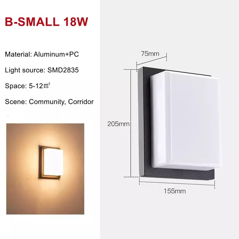 Elegant Weatherproof LED Outdoor Wall Light