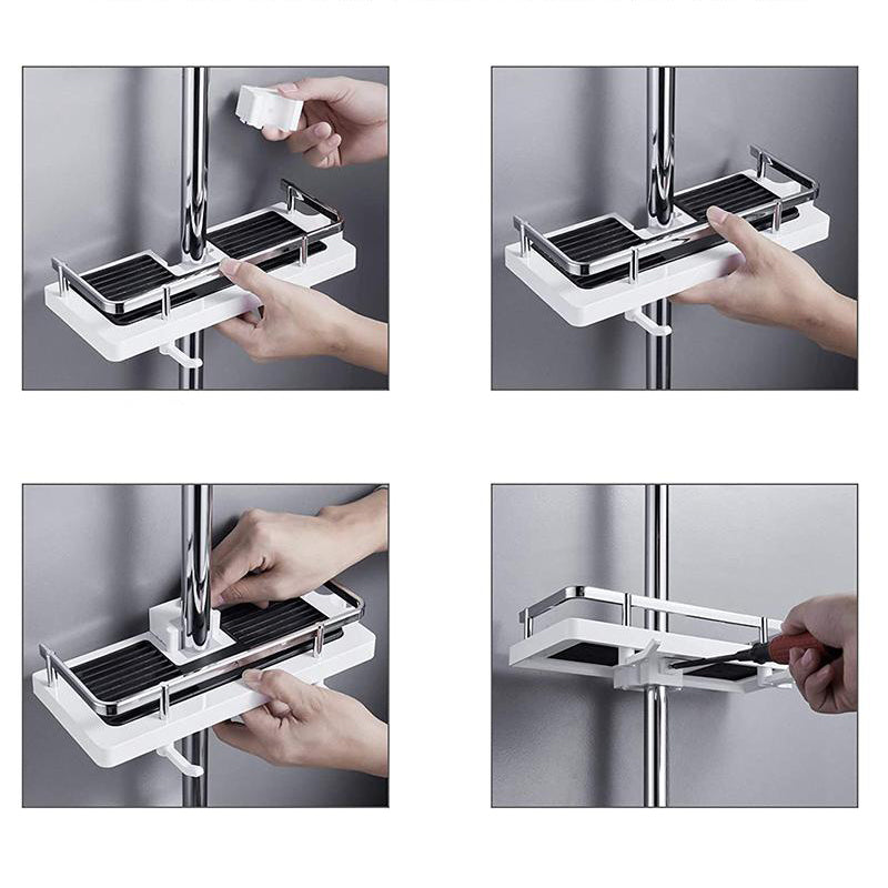Premium Rustproof Bathroom Shower Shelf Organizer